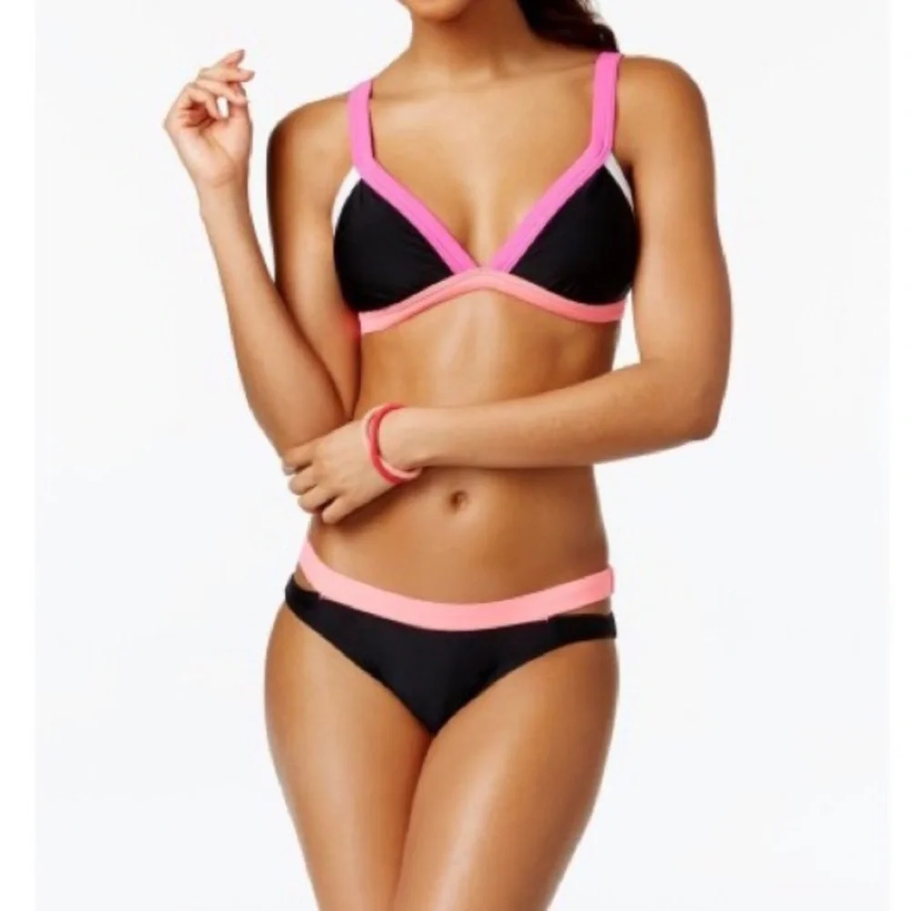 Hula honey colorblock cutout swim bottoms